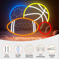 Enseigne néon personnalisée Neonawall OEM ODM, enseigne néon LED pour le rugby, le basketball, le football, pour la maison, la salle de jeux, les fêtes sportives, la décoration commerciale