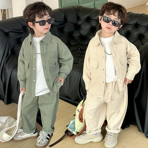 Conjunto de Niño Nueva Colección Primavera-Otoño Estilo Moderno Top Pantalón Deportivo Casual Ropa de Trabajo Ropa Infantil para Niños y Niñas - Product Image 4
