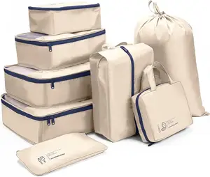 Cubos de embalagem organizadores, 8 peças, para mala de sapato, organizador de mala de viagem, conjuntos de cubos
