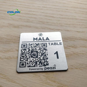 Plaque signalétique en aluminium personnalisée <span class=keywords><strong>de</strong></span> haute qualité, autocollant <span class=keywords><strong>QR</strong></span>, étiquette d'identification, étiquette <span class=keywords><strong>de</strong></span> <span class=keywords><strong>code</strong></span>-barres en métal autocollante pour les actifs, anniversaire - Product Image 6