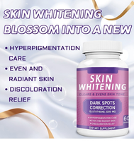 Capsules de glutathion 2000 mg pour éclaircir la peau, correction des taches brunes, unification du teint, complément beauté éclaircissant pour femmes