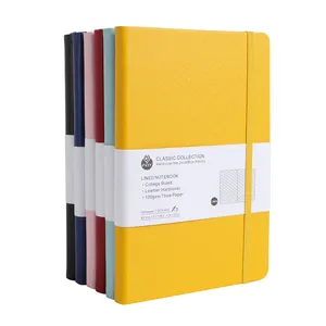 Wholesale Leather Bound Lined Journal Elastic Band Notebook With High Quality