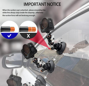 Support de caméra de voiture en alliage d'aluminium de 3/4.5/6 pouces avec base à ventouse compatible avec les caméras/téléphones/<span class=keywords><strong>Gopro</strong></span> pour la fenêtre de la carrosserie de la voiture - Product Image 5