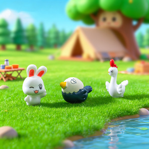 Figuras de Animales en Miniatura de Resina: Conejo, Perro, Águila Calva, Adornos de Escritorio para Manualidades, Jardín de Hadas, Accesorios para Casa de Muñecas - Product Image 4