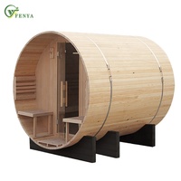 Sauna Inframerah Kayu Solid Modern Kustom Fenya untuk 2 Orang dengan Pintu Samping - Penggunaan di Villa