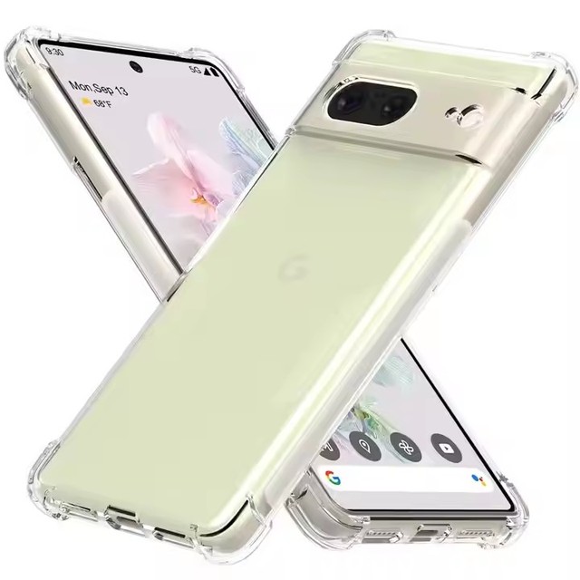 Ultra-Thin Clear TPU Soft Case for Google Pixel 9 Pro XL 9A 8A 7 Pro 7 Shockproof Phone Cover with Included Holster