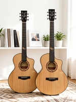 Custom Logo 36 Inch Folk Guitar Sitka Spruce Top Mahogany Back Natural Glossy Color