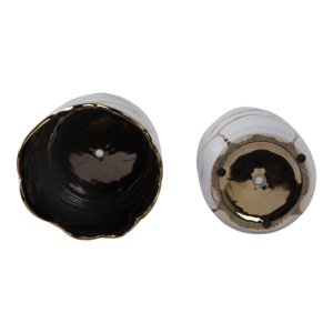 Vasi in Ceramica Decorativi Moderni con Accenti Bianchi e Oro per Uso Interno ed Esterno - Product Image 6
