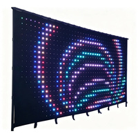 Mur vidéo LED flexible à effets visuels RGB pour la décoration de fond de scène de salle de réception de mariage