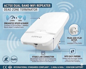 Répéteur WiFi double bande 750 Mbps, <span class=keywords><strong>amplificateur</strong></span> de <span class=keywords><strong>signal</strong></span> sans fil 2,4 G et 5 G, extension de portée Wi-Fi, port LAN, design à brancher sur prise murale, configuration WPS facile - Product Image 2