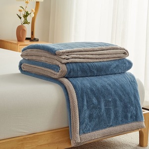Dusty <strong>Blue</strong> Dyed Faux Rabbit Fur Blanket Soft Plush <strong>Throw</strong> for Bed Sofa Couch Winter Home Textile Wholesale Bulk Supply - Product Image 2