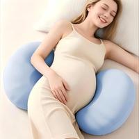 Oreiller de grossesse ajustable pour le soutien du ventre, en mousse à mémoire de forme rafraîchissante, forme cale, personnalisable