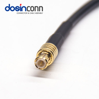 Cable Coaxial Fakra A Macho de Código Negro a MCX Macho en Ángulo con Cable Coaxial RG174 de 50 ohmios para Arnés de Cableado de Automóvil, 6 GHz, 1 m