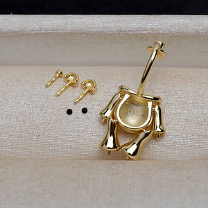 Colgante de Plata S925 Wenchi con Oso y Bandeja Vacía para Múltiples Perlas Barrocas, Accesorios de Joyería DIY de Moda para Mujer 14241 - Product Image 2