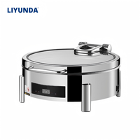 Chauffe-Plat Électrique Carré LIYUNDA 6L en Acier Inoxydable 304 – Équipement Commercial de Maintien au Chaud des Aliments pour la Restauration