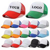 Gorra de camionero de espuma con logo personalizado, 5 paneles, parte trasera de malla, gorra lisa en blanco al por mayor para hombre, para exteriores