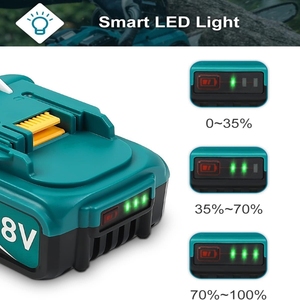 Batería de Repuesto de Iones de Litio de 18V y 6.0Ah para Herramientas Eléctricas Inalámbricas, Compatible con las Baterías BL1860, BL1820, 1830B, 1840B y 1850B - Product Image 4