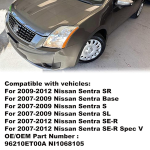 Support de <span class=keywords><strong>plaque</strong></span> d'immatriculation avant compatible avec Nissan Sentra 2007-2012, support de fixation pour <span class=keywords><strong>plaque</strong></span> d'immatriculation de pare-chocs avant, remplacement - Product Image 3