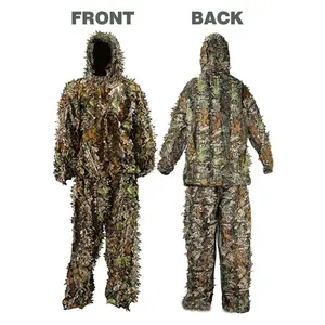 Ghillie Suits 3D Lightweight Hunting Camo Clothing Woodland Tactical Gilly Gillies Apparel for Hunting Wildlife Camouflage Suit