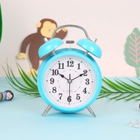 Réveil de bureau Snooze avec aiguilles, rétroéclairage, design contemporain, construction métallique, mouvement à quartz avec calendriers, pour enfants et étudiants