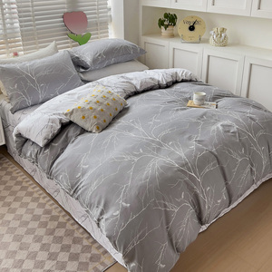 Microfibre imprimé plat pas cher drap de lit 100 Polyester plante branche imprimé 3D maison noël ensembles de literie <span class=keywords><strong>couette</strong></span> - Product Image 3