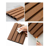 Panneau mural intérieur en composite bois-plastique WPC en forme de croissant 3D, ignifuge, écologique, imperméable, décoratif