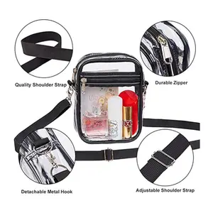 PVC Bag Transparent Clear Waist Bag Stadium Approved Clear Purse Bag For Concerts Sports Events