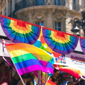 Bandera <span class=keywords><strong>de</strong></span> abanico plisada <span class=keywords><strong>de</strong></span> arcoíris homosexual <span class=keywords><strong>de</strong></span> decoración colorida <span class=keywords><strong>de</strong></span> doble cara impermeable <span class=keywords><strong>de</strong></span> 1,5x3 pies personalizada <span class=keywords><strong>de</strong></span> alta calidad - Product Image 5