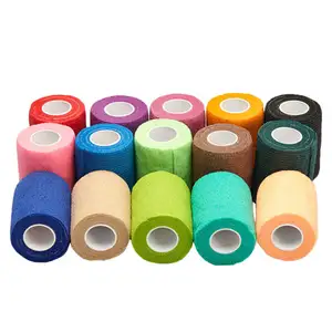 4 Inch Colorful Non Woven Cohesive Bandage PP Nonwoven Self-Adhesive Bandage