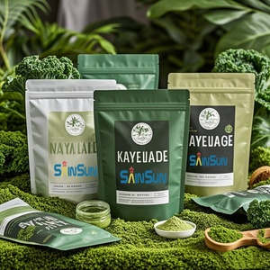 Sachets personnalisés imprimés pour poudre d'ail, curcuma, cacao, suppléments à base de plantes, poudre de Moringa – Sachets souples à fond plat - Product Image 5