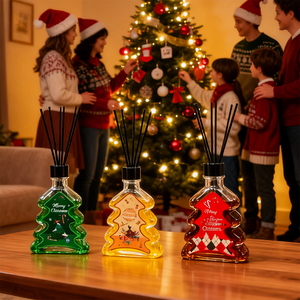 200ml Kotak Diffuser Reed Mewah Natal dan Liburan, Tahan Lama, Ramah Lingkungan, Bebas Alkohol, Minyak Esensial Aromatik untuk Rumah - Product Image 2