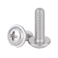 Vis à tête cylindrique cruciforme DIN967, vis Sems Phillips en acier inoxydable 304 avec rondelle intégrée