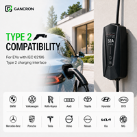Borne de recharge murale portable EVSE pour Tesla, monophasée 3,5 kW 7 kW 16 A 32 A, prise CEE bleue, contrôle Wi-Fi rapide