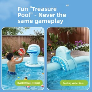Piscine gonflable en PVC épaissi, grande, pour intérieur et extérieur, à gonflage rapide, capacité de charge de 300 kg, pour adultes, enfants et familles - Product Image 4