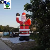Sac à dos Noir Décoration de Noël Gonflable Père Noël Vieil Homme