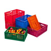 Caisses écologiques en plastique pliables pour le stockage des légumes et des fruits