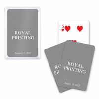 Cartes à Jouer Personnalisées - Jeu de Cartes de Poker Gris - Jeu de Cartes Personnalisé pour la Promotion de Marque - Cadeau pour Événement