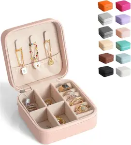 Mini Jewelry Travel trường hợp, trường hợp đồ trang sức, Mini lưu trữ Organizer cho nhẫn bông tai dây chuyền Quà Tặng