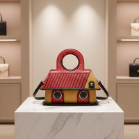 Sac à main de luxe créatif en forme de maison pour femme, sac 3D original en forme de cabane, sac à bandoulière unique avec poignée supérieure, petit sac à bandoulière