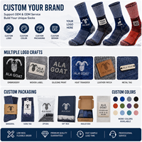 Chaussettes de randonnée 100% laine mérinos, chaussettes thermiques d'hiver pour le trekking en plein air, chaussettes de ski, chaussettes rembourrées pour bottes, logo personnalisé, OEM, vente en gros