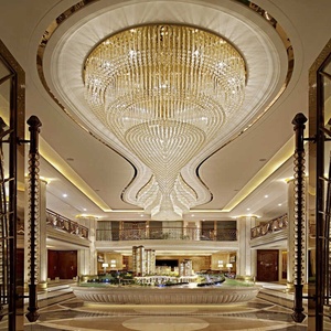 Hot bán hiện đại sang trọng LED Đèn chùm ánh sáng trần trang trí trong nhà cho trung tâm mua sắm khách sạn cầu thang dễ dàng treo - Product Image 4