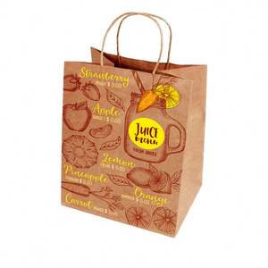 Bolsa de Papel Kraft Transparente con Logotipo Personalizado, Bolsa de Compra Reciclable Marrón, la Más Vendida de SenAng07 - Product Image 1