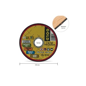 Disco da taglio multiuso per oro 115x1.6x22.23mm per metallo, legno, plastica, piastrelle, alluminio, smerigliatrice angolare - Product Image 3