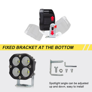 Phare de Véhicule LELANPU ATV, Feux Angel Eyes, <span class=keywords><strong>Accessoires</strong></span> Moto, Systèmes d'Éclairage, Projecteur LED Moto en Aluminium - Product Image 4