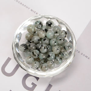 YMJ precio al por mayor barato 4mm 6mm 8mm 10mm 12mm sésamo Natural <span class=keywords><strong>Kiwi</strong></span> Japser piedra para joyería pendientes hacer DIY - Product Image 3