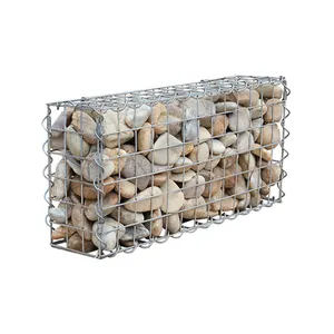 Giá cả cạnh tranh Vườn gabion lưới mạ kẽm hàn dây lưới gabion giỏ