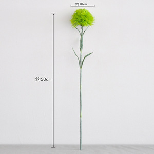 Bouquet de carnations vertes artificielles Yoshinobu 50 cm Vert clair Vert foncé Pour la décoration de la maison Arrangements floraux de mariage - Product Image 4