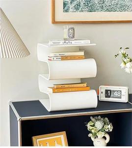 Tavolino da caffè in acrilico trasparente tavolino da salotto decorativo a forma di S ripiano per riviste <span class=keywords><strong>mobili</strong></span> in <span class=keywords><strong>Plexiglass</strong></span> acrilico - Product Image 5