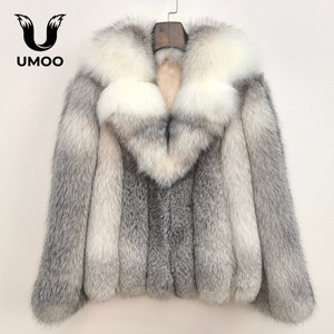 Abrigo de Piel de Zorro Auténtica Natural de Lujo para Mujer, Chaqueta Gruesa y Cálida de Invierno con Cuello Vuelto, Forro de Seda - Product Image 2