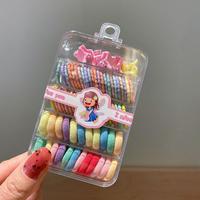 Klip Rambut Anak-anak Baru, Elastis Tinggi, Plastik/Resin, Bebas Rambut, Warna Permen, Kotak Penjepit Rambut, Unisex, Jepit Rambut